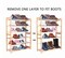 6-Tier Shoe Rack with Bamboo Wood, 18–24 Pairs, Utility Shoe Storage Organizer Shelving for Living Room, Bedroom, Dorm Room, and Entryway, Natural
